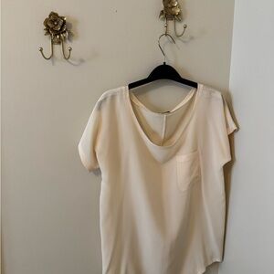 Club Monaco Soft Cream Short Sleeve Top
